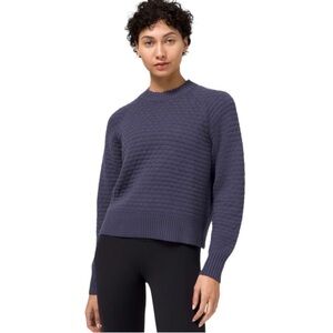 Lululemon Texture Play Crew Sweater Cadet Blue M/L